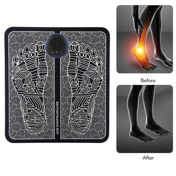 Electric EMS Foot Massager Mat – Foldable Foot Massage Pad for Pain Relief & Blood Circulation