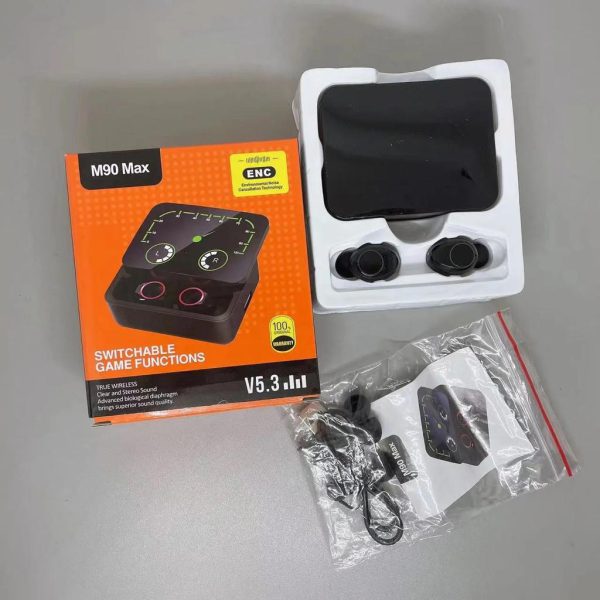 2023 New Arrival M90 Max Tws Earbuds Tws Wireless True Stereo Mic Audifonos Gamer Headset Power Bank Bt5.3 Headphones Gaming