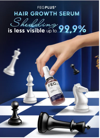 FEG PLUS Hair & Beard Growth Serum Spray 50ml | Seaweed Extract, Rosemary, Redensyl, Anagain & Minoxidil | Anti Hair Loss, Regrowth Treatment