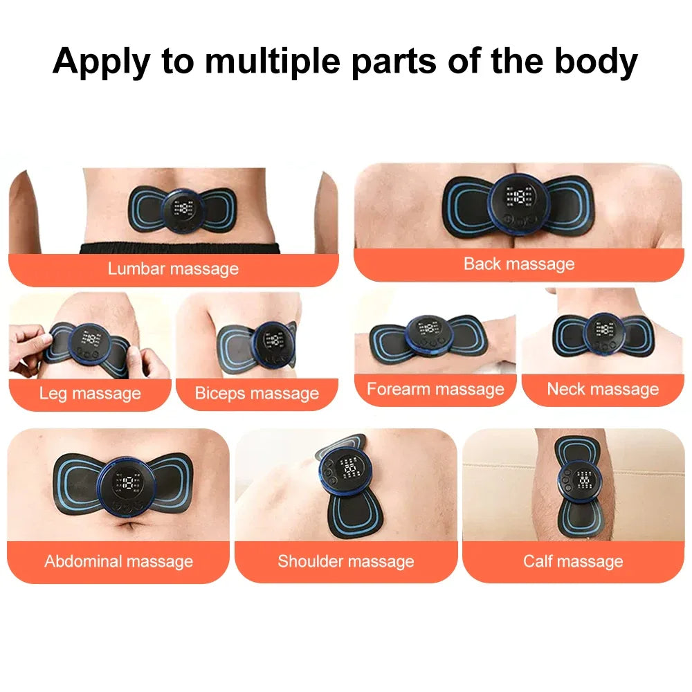 EMS Mini Full Body Massager – Portable Pulse Neck & Back Pain Relief for Men & Women