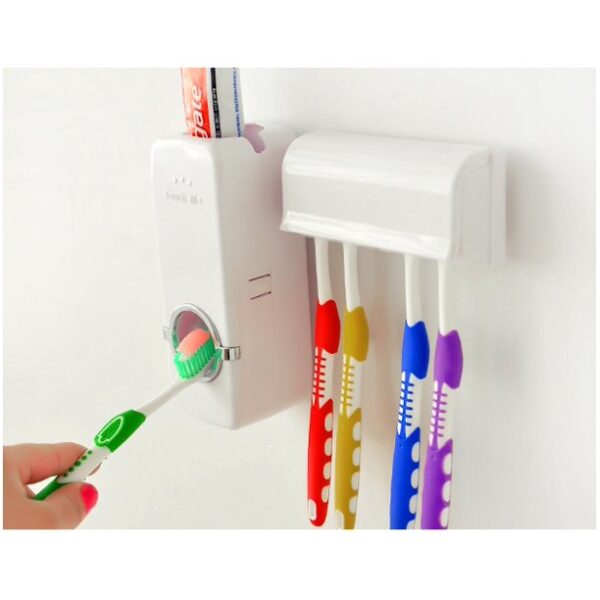 Automatic Toothpaste Dispenser & Holder Set – Hands-Free Toothpaste Squeezer for Bathroom