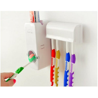Automatic Toothpaste Dispenser & Holder Set – Hands-Free Toothpaste Squeezer for Bathroom