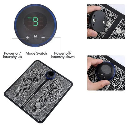 Electric EMS Foot Massager Mat – Foldable Foot Massage Pad for Pain Relief & Blood Circulation