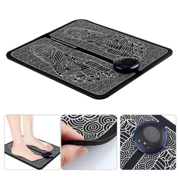 Electric EMS Foot Massager Mat – Foldable Foot Massage Pad for Pain Relief & Blood Circulation