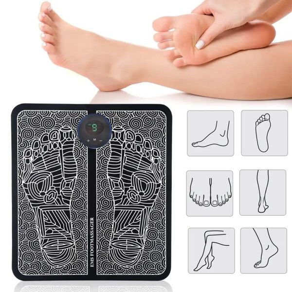 Electric EMS Foot Massager Mat – Foldable Foot Massage Pad for Pain Relief & Blood Circulation