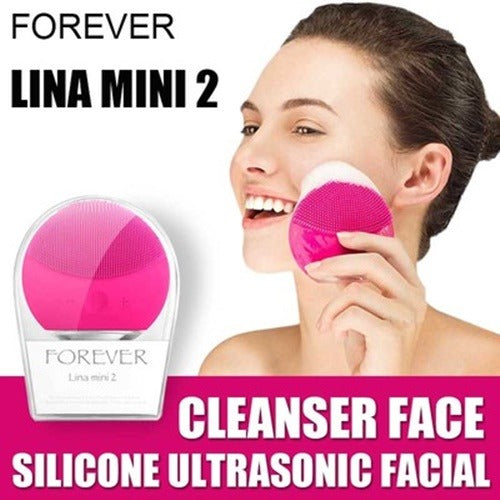 Forever Mini Facial Cleansing Brush For All Skin Types | Face Massager Electric – All Skin Types Ultra-hygienic Skincare – Simple Face Wash – Silicone Electric Face Cleanser (random Color)