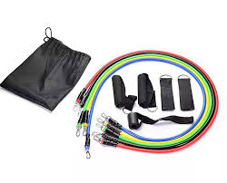 11 PCS Resistance Band Set – Latex Fitness Bands for Yoga, Pilates, Strength Training & Home Workouts