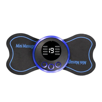 Pack of 2 EMS Butterfly Neck Massager & Foot Massager Pad – Portable, Rechargeable & Circulation Booster