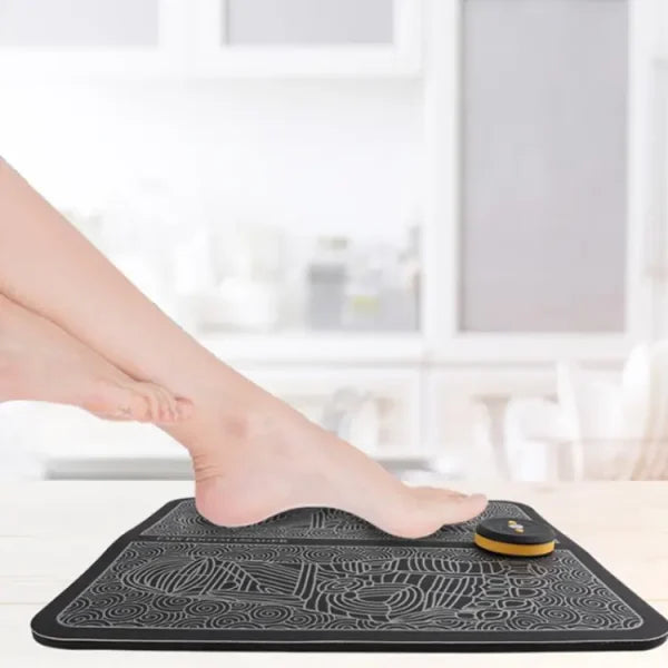 Pack of 2 EMS Butterfly Neck Massager & Foot Massager Pad – Portable, Rechargeable & Circulation Booster