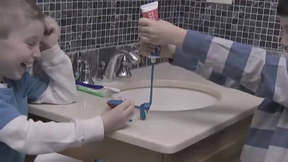 Automatic Toothpaste Dispenser & Holder Set – Hands-Free Toothpaste Squeezer for Bathroom