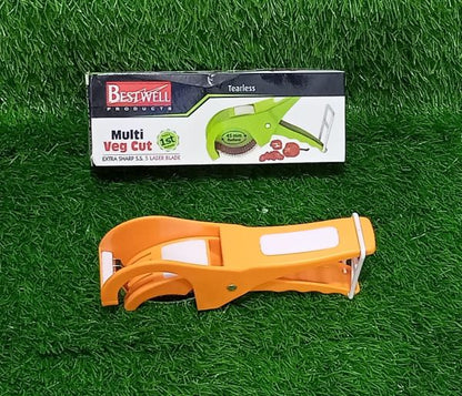 Ultimate 5-Blade Multi Veg Cutter – Precision Vegetable & Fruit Slicer and Dicer (Random Color)