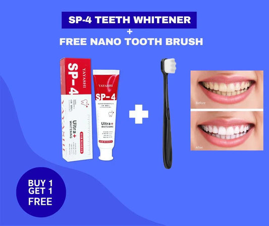 𝗦𝗣-4 𝗨𝗹𝘁𝗿𝗮 𝗧𝗲𝗲𝘁𝗵 𝗪𝗵𝗶𝘁𝗲𝗻𝗶𝗻𝗴 𝗧𝗼𝗼𝘁𝗵𝗽𝗮𝘀𝘁𝗲+ 𝗙𝗿𝗲𝗲 𝗡𝗮𝗻𝗼 𝗧𝗼𝗼𝘁𝗵 𝗕𝗿𝘂𝘀𝗵 𝗳𝗼𝗿 𝗦𝗲𝗻𝘀𝗶𝘁𝗶𝘃𝗲 𝗚𝘂𝗺